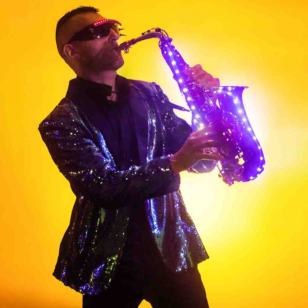 Hire a LED Saxophonist Malibu