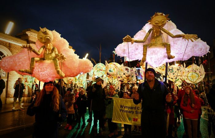Hire Illuminated Cloud Walkabouts | Walking Characters for Hire
