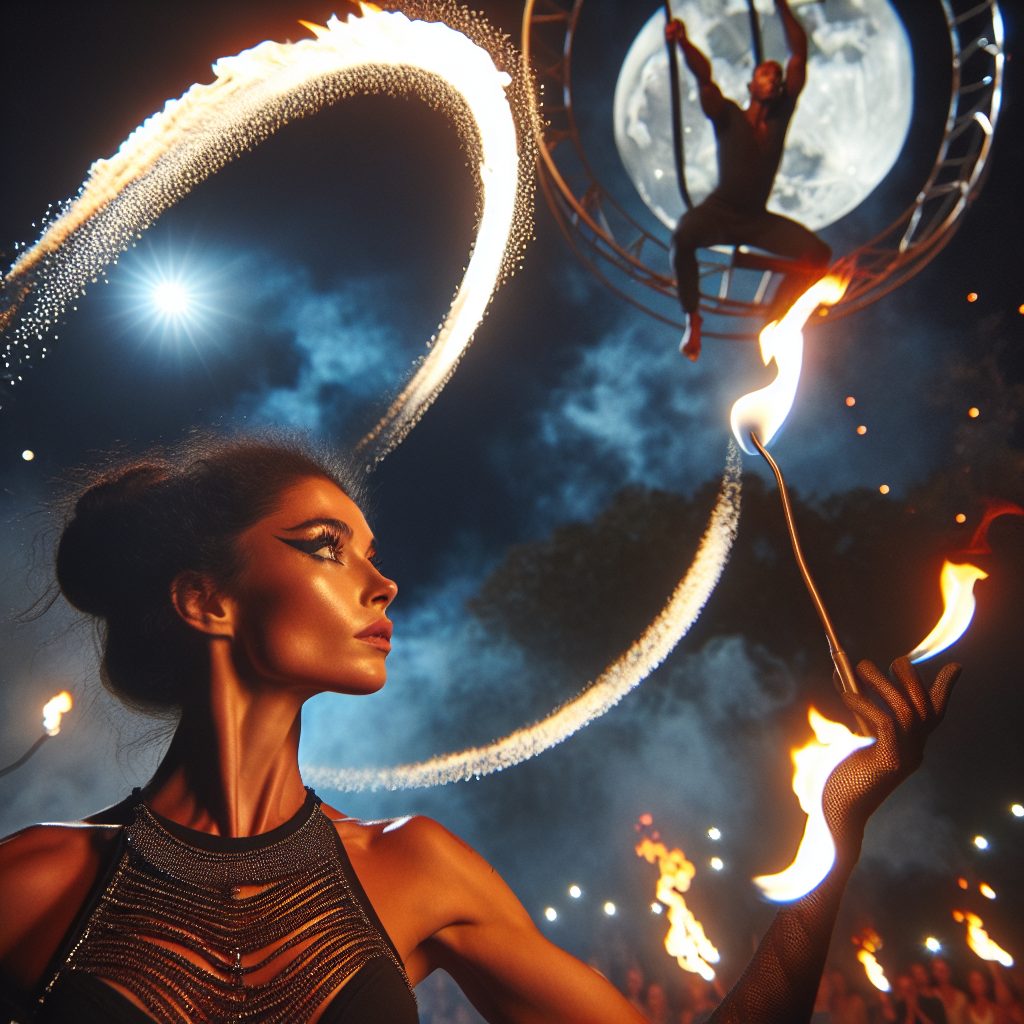 fire performer and aerialist