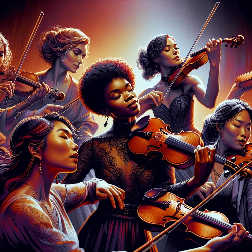female violin group