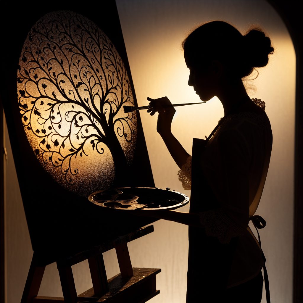 silhouette painter
