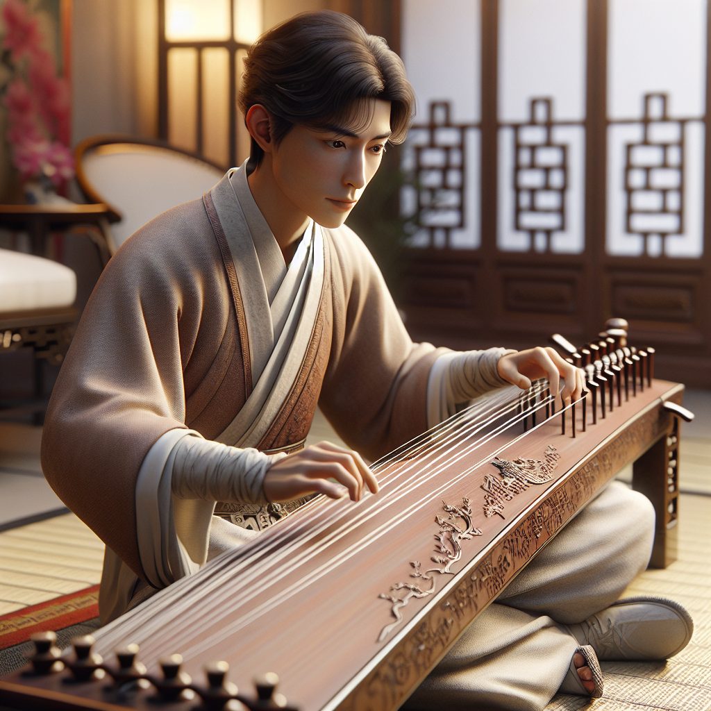chinese zither player